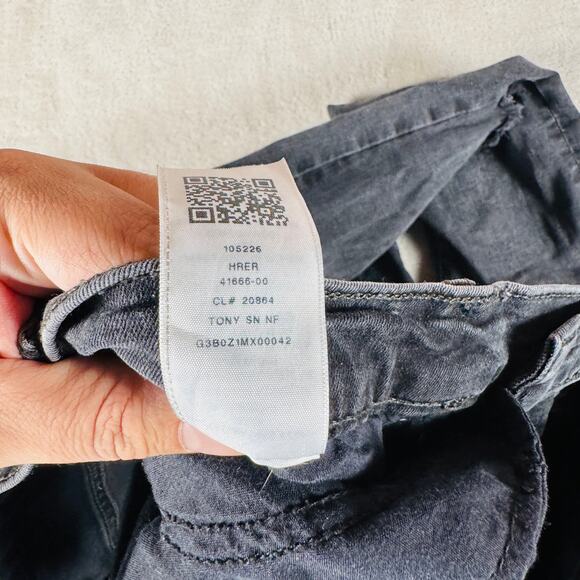 True Religion Jeans Men 31 Faded Black Denim Tony Skinny Destroyed Knees Zip Fly - Picture 4 of 13